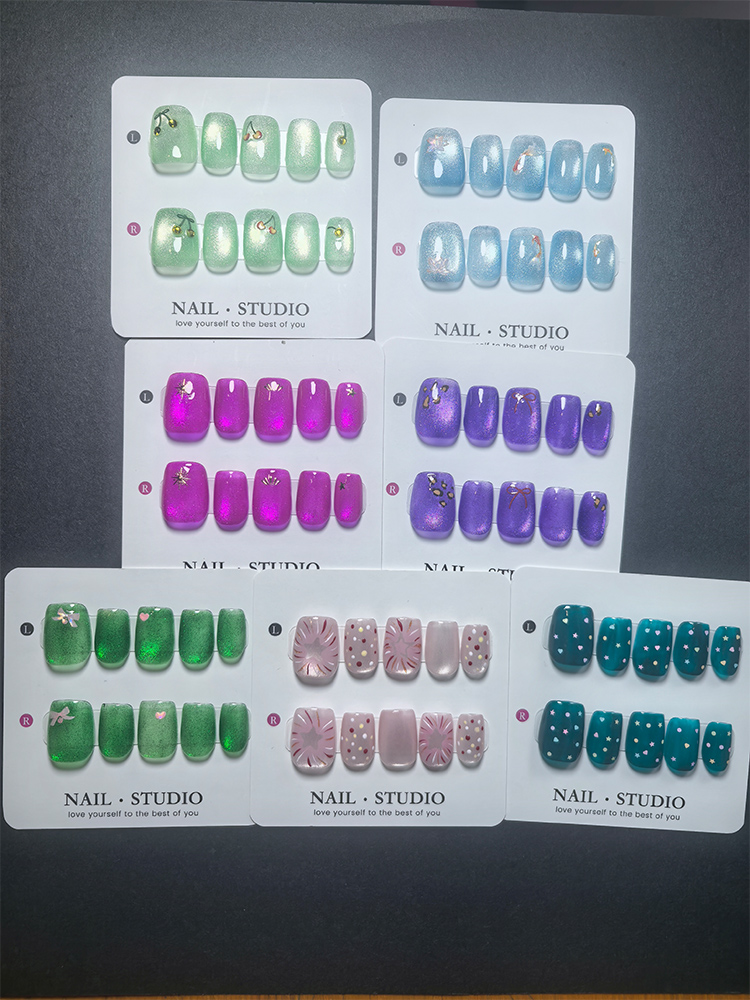 Nail Art Eye Cat - Cat Eye Press on Nails 10Pcs,