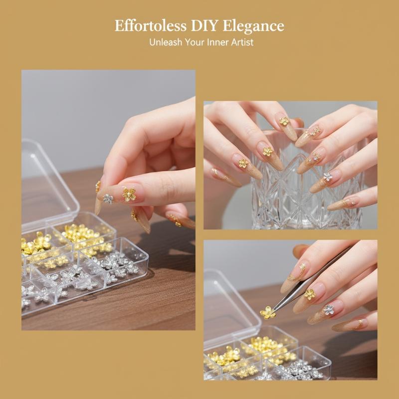 Nail Art Lilac - 20/30pcs 3D Alloy Nail Art Lilac
