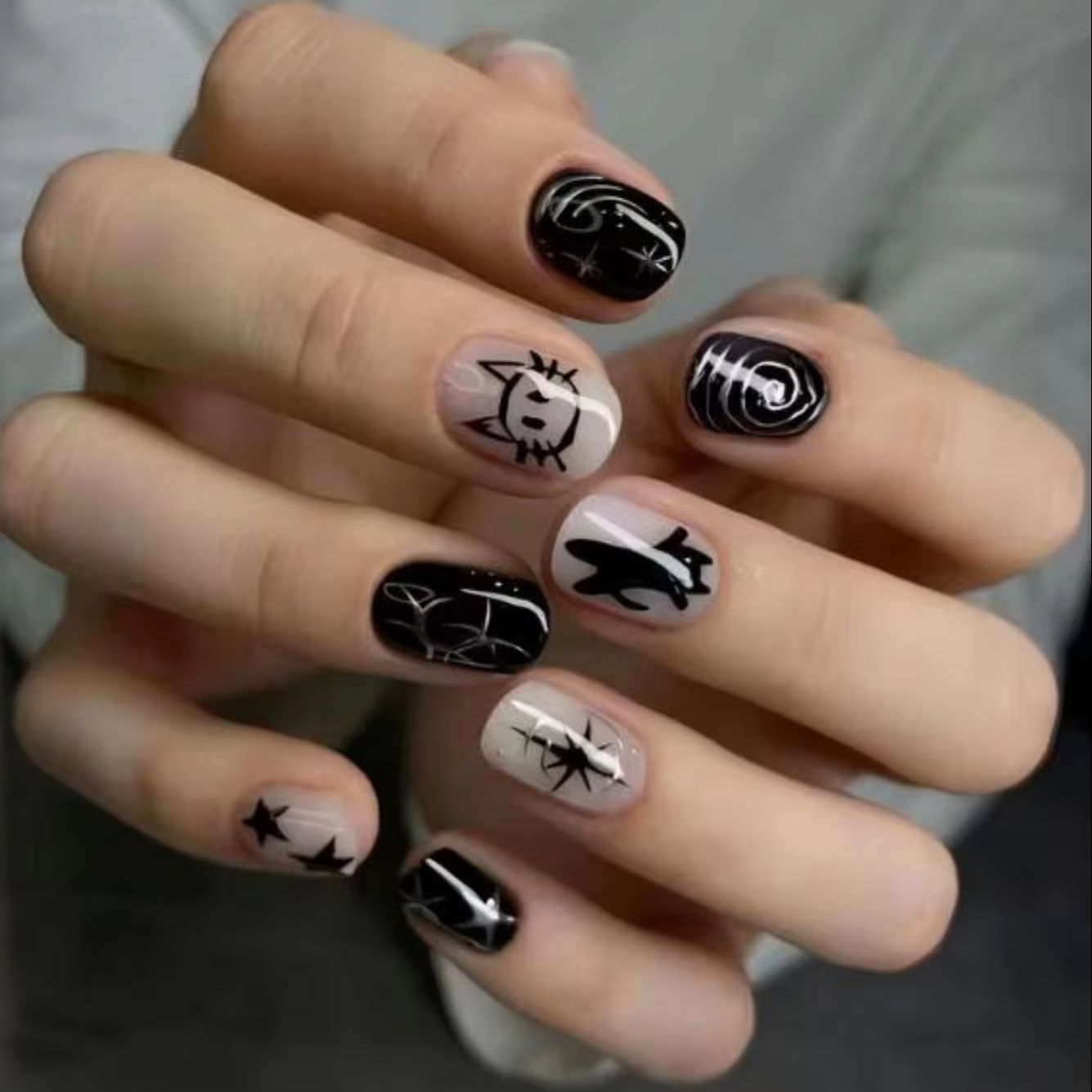 Nail Art Wedding - 24 PCS Nail Art Sweet Cool
