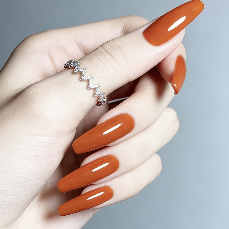Caramel Orange Nail Strengthen - đánh giá và giá Nail Art Orange