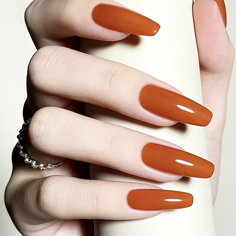 Caramel Orange Nail Strengthen - đánh giá và giá Nail Art Orange