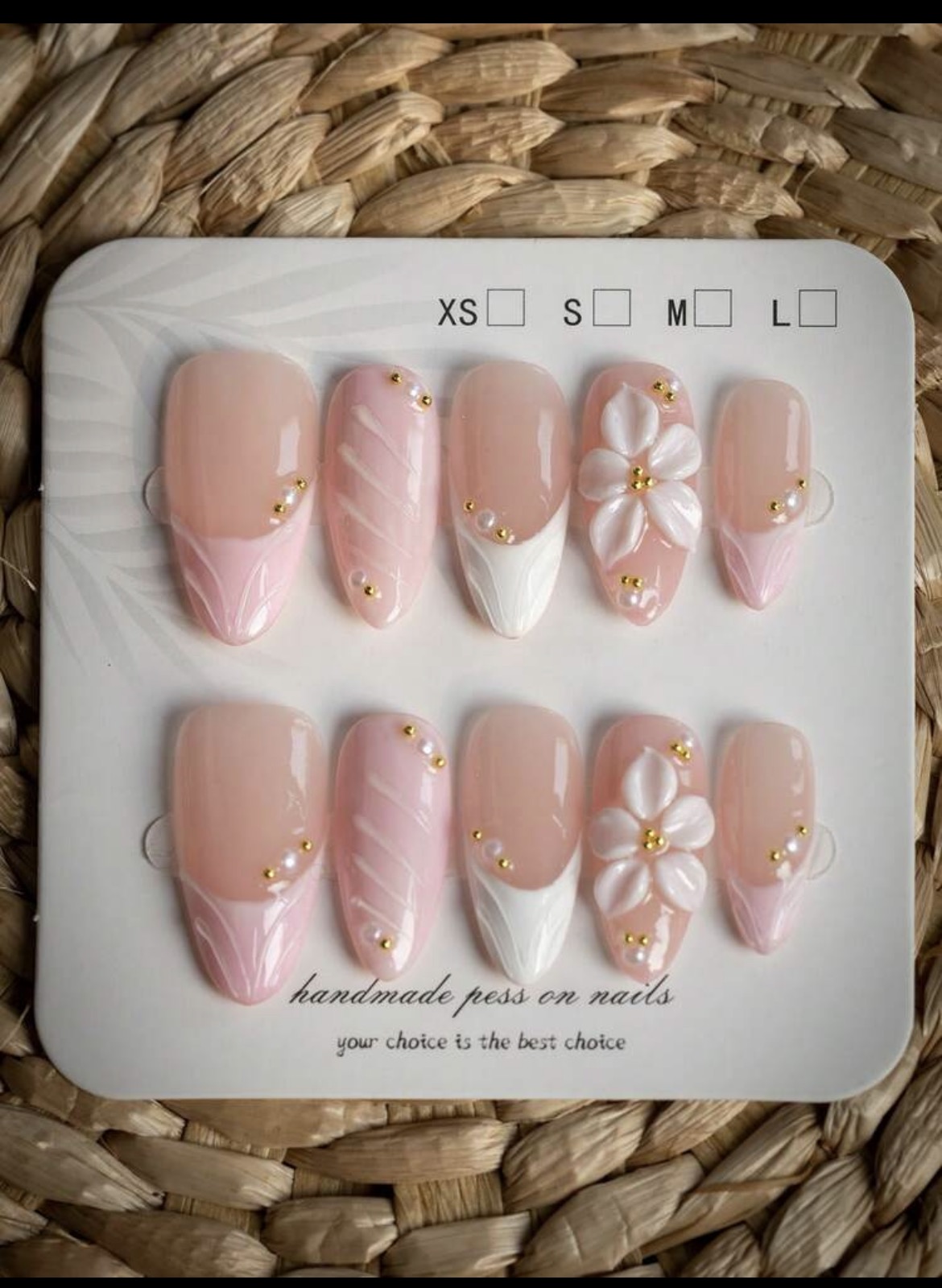 10 Pieces of Almond-Shaped Han - đánh giá và giá Nail Art Wedding