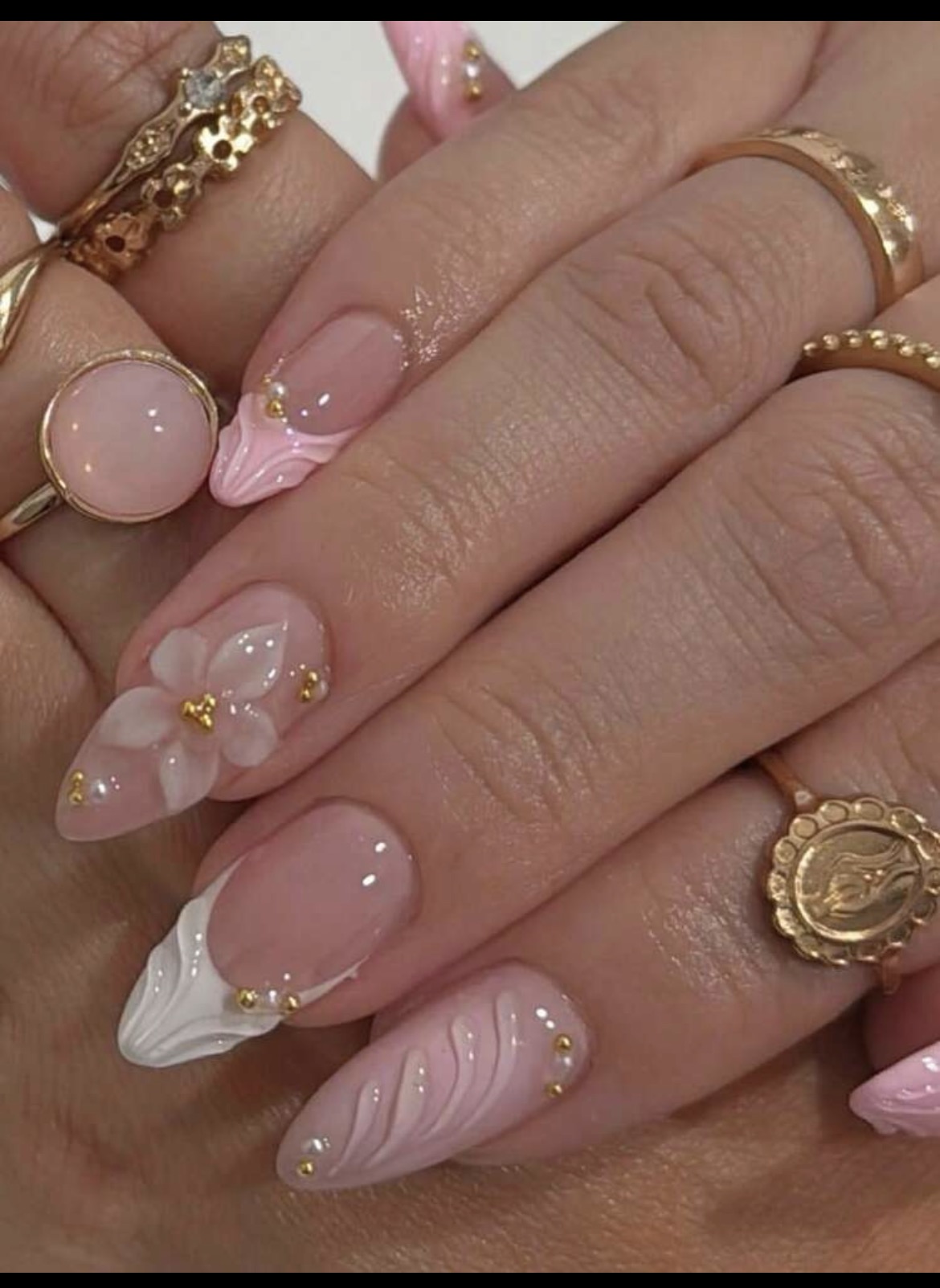 10 Pieces of Almond-Shaped Han - đánh giá và giá Nail Art Wedding