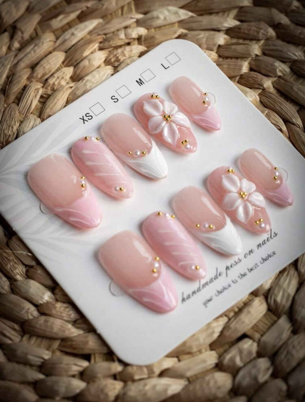 10 Pieces of Almond-Shaped Han - đánh giá và giá Nail Art Wedding