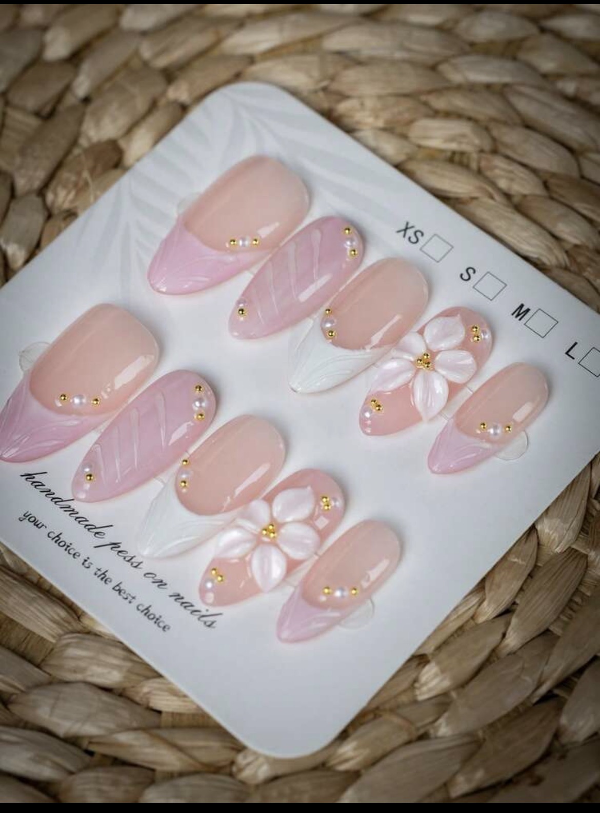 10 Pieces of Almond-Shaped Han - đánh giá và giá Nail Art Wedding