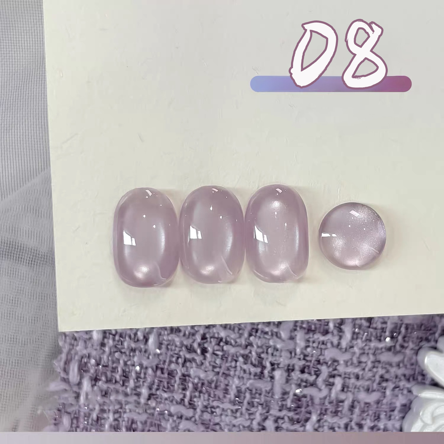 SHAKA 1pcs Ice Transparent Whi - đánh giá và giá Nail Art Lilac