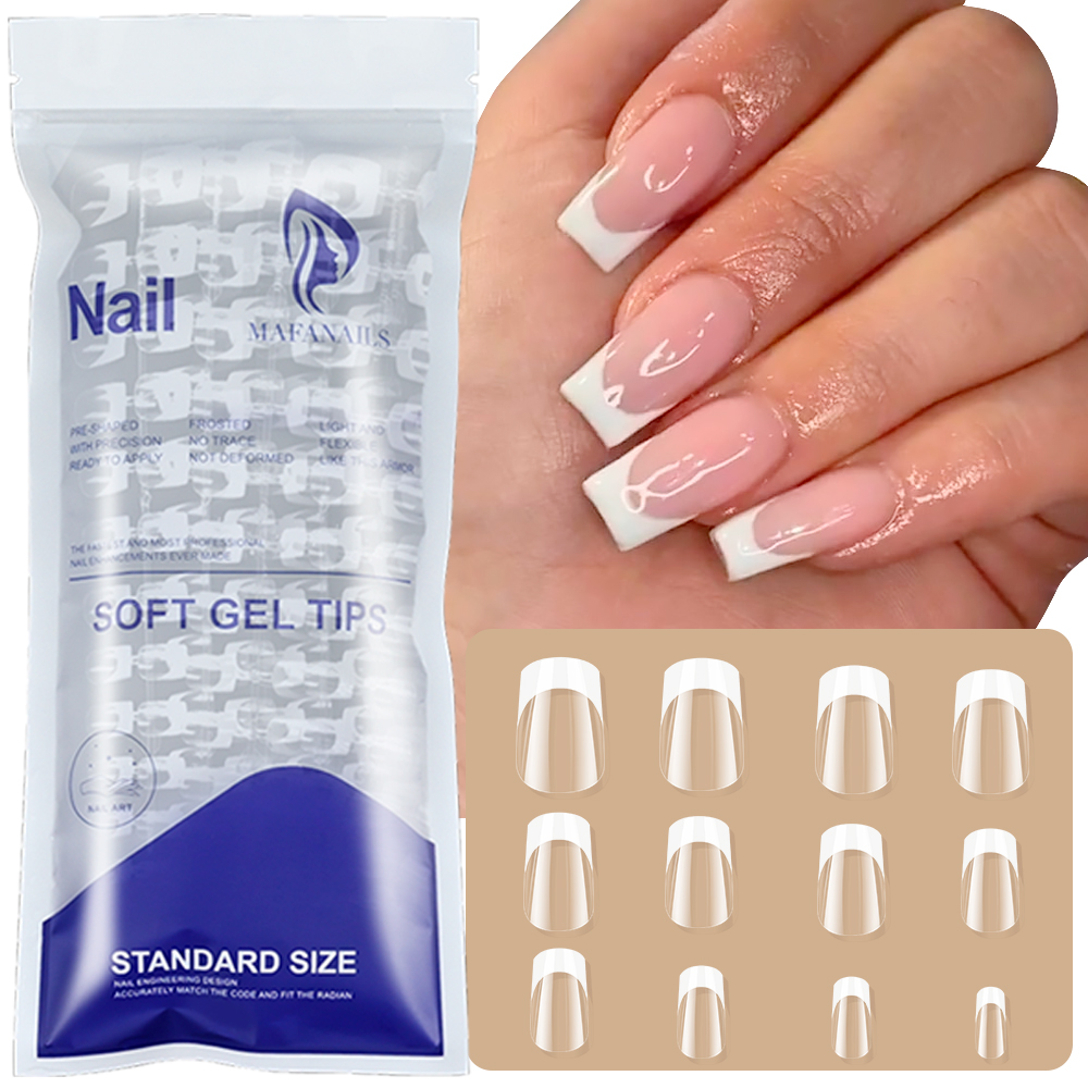 120pcs/bag Clear French Coffin - đánh giá và giá Nail Art Wedding