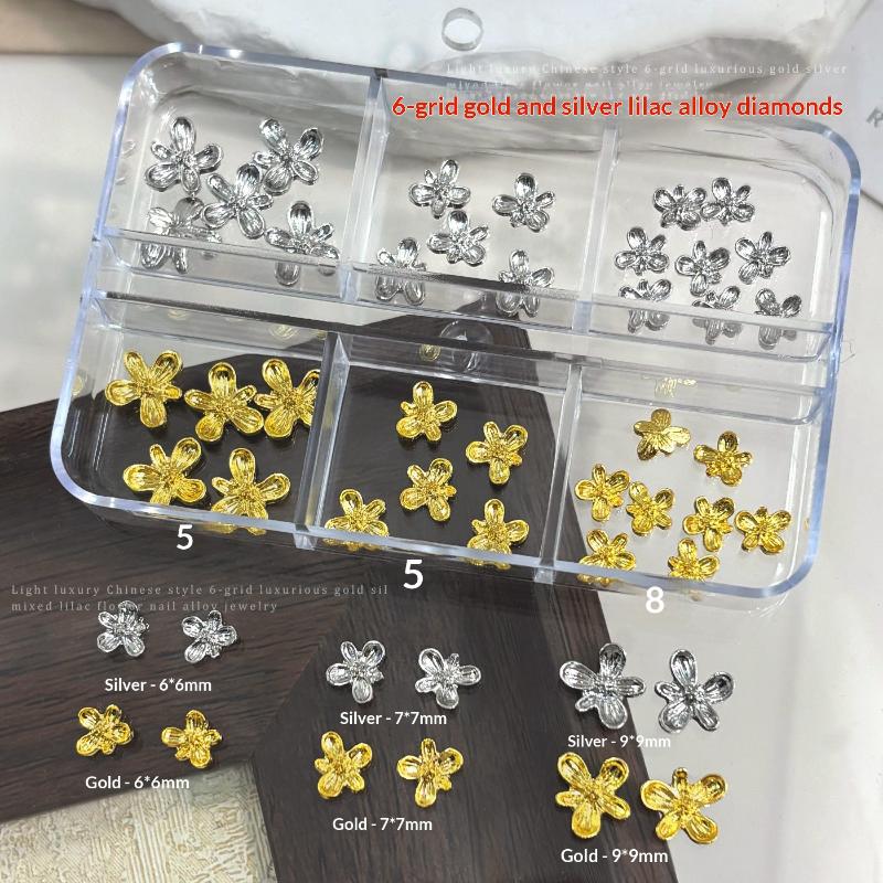 20/30pcs  Lilac Flower 3D Allo - đánh giá và giá Nail Art Lilac