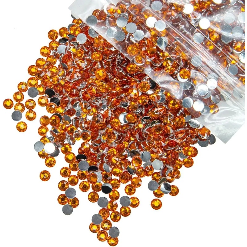 Orange Silvery Flatback Resin  - đánh giá và giá Nail Art Orange