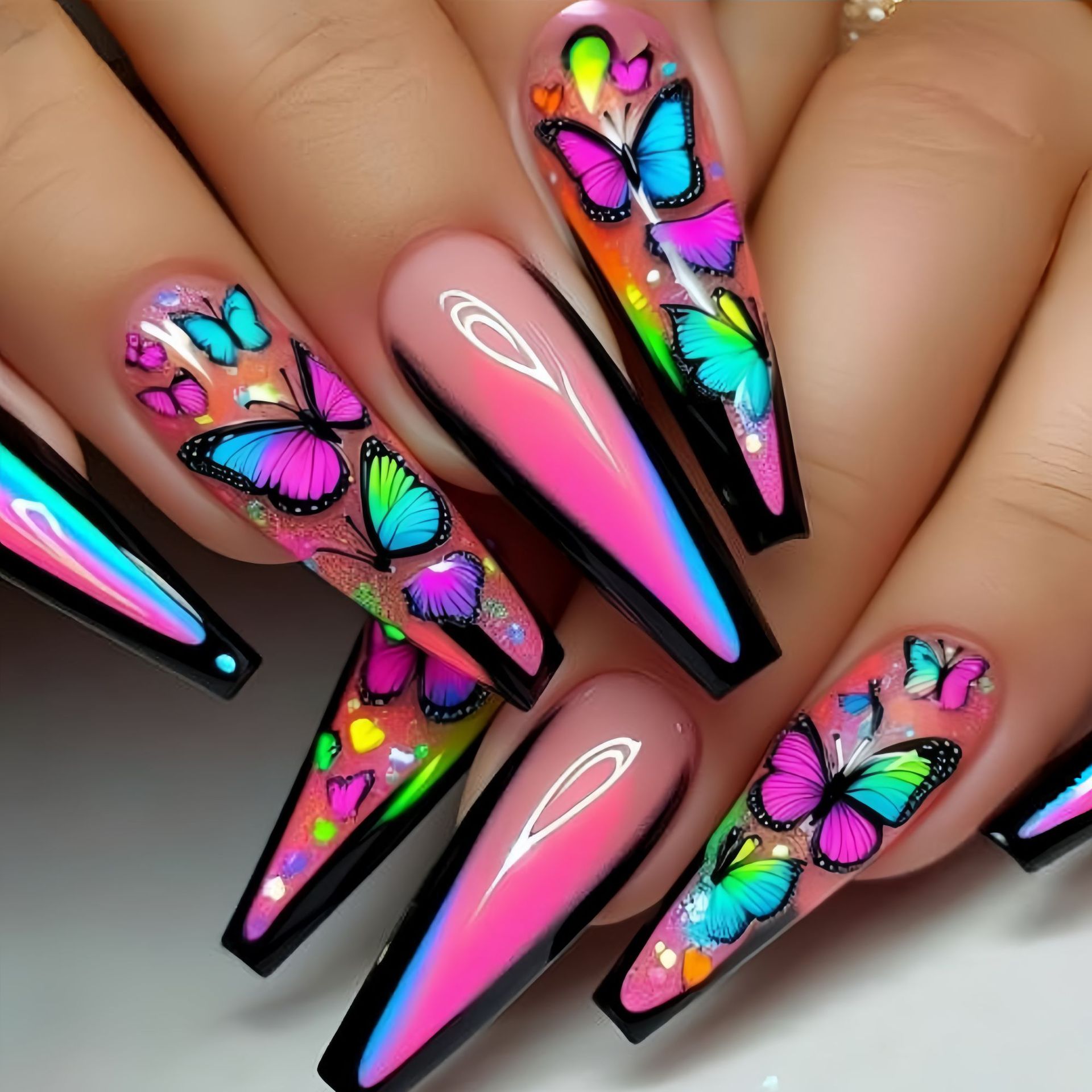 Short Medium long fake nails f - đánh giá và giá Nail Art Wedding