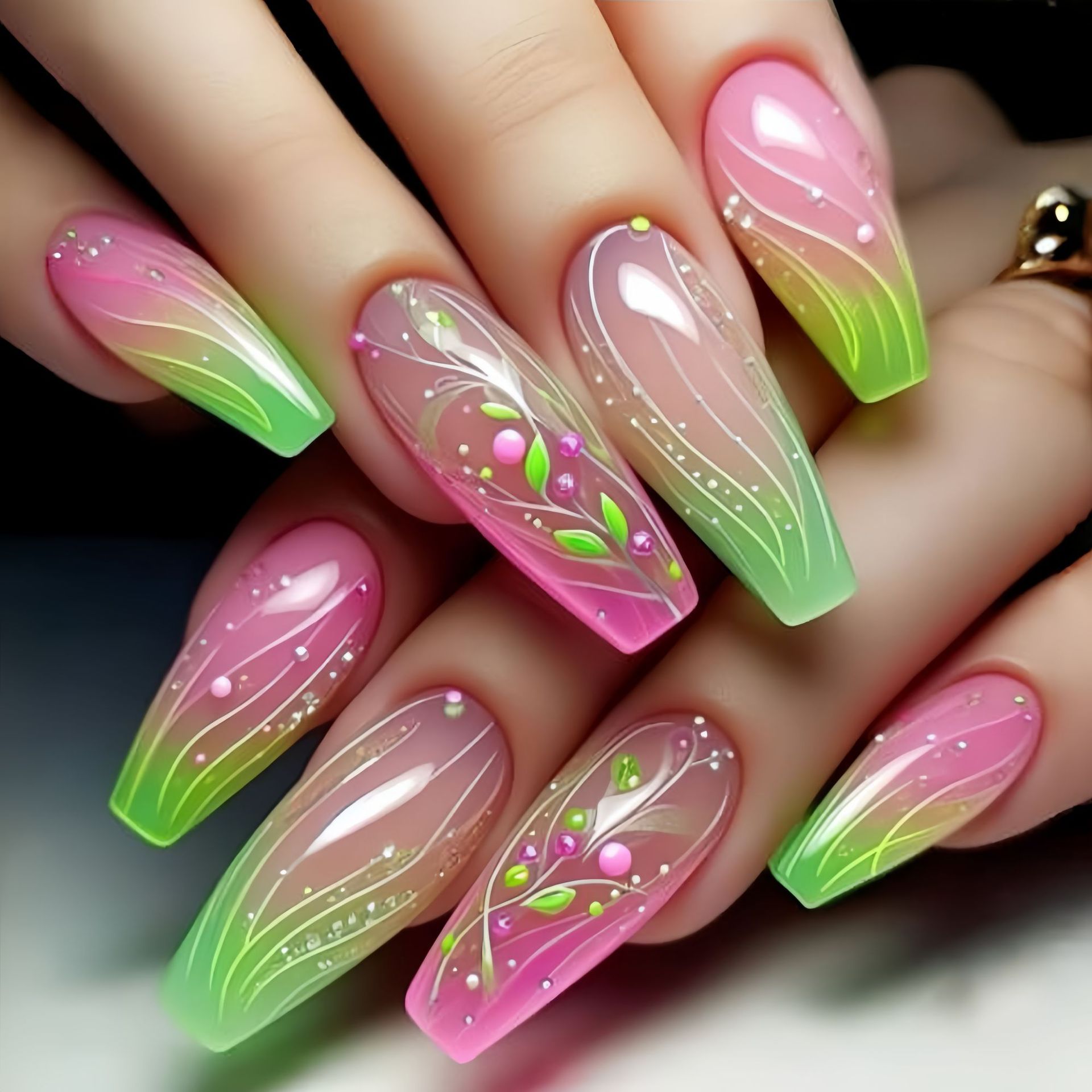 Short Medium long fake nails f - đánh giá và giá Nail Art Wedding