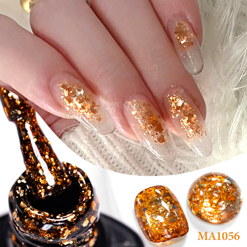7ml Golden Brown Glitter Sequi - đánh giá và giá Nail Art Orange