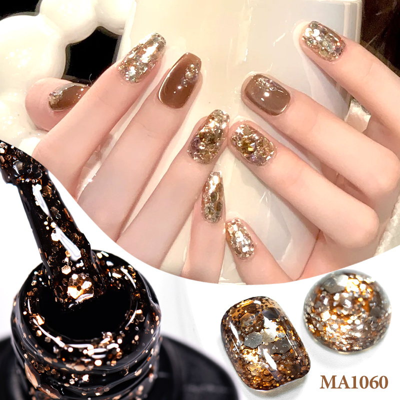 7ml Golden Brown Glitter Sequi - đánh giá và giá Nail Art Orange
