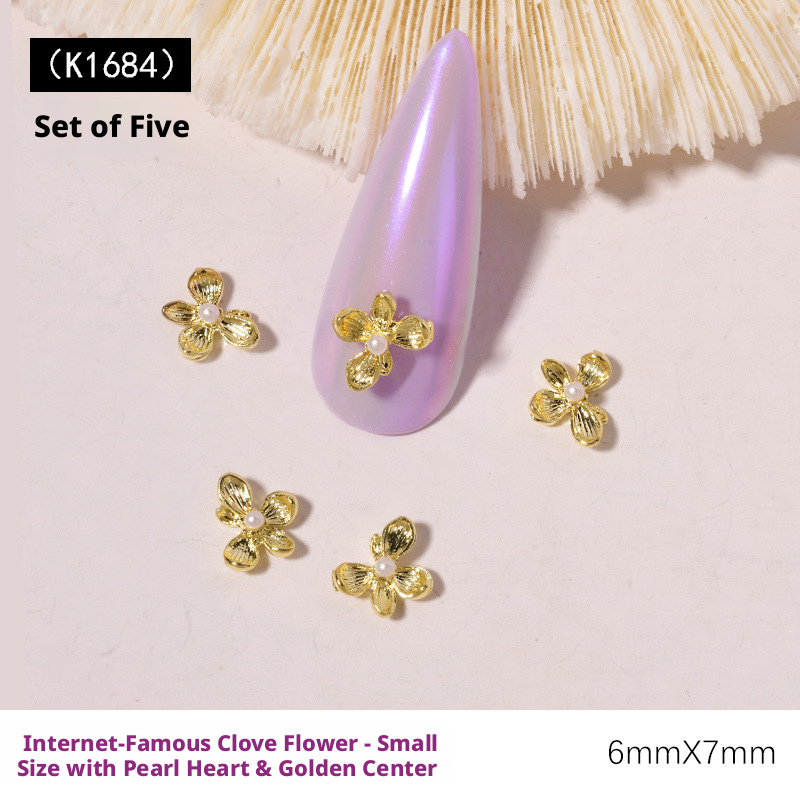 10Pcs Y2K Lilac Flower 3D Nail - đánh giá và giá Nail Art Lilac
