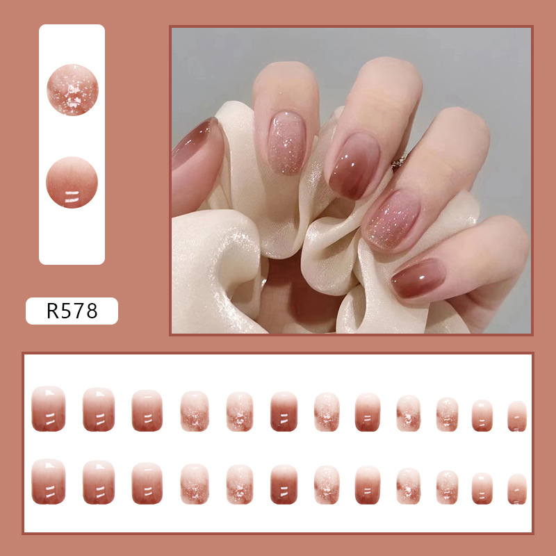 24pcs Bright Pink Gradient Col - đánh giá và giá Nail Art Wedding