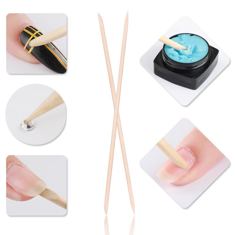 50/100 Cái/Rất Nhiều Thanh Gỗ  - đánh giá và giá Nail Art Orange