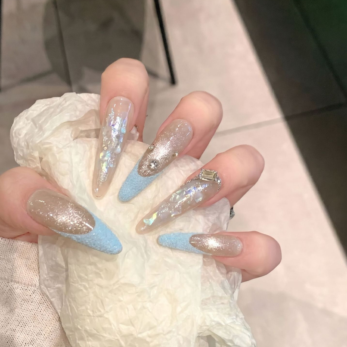 Press On Nails 10PCS Purple Fa - đánh giá và giá Nail Art Wedding