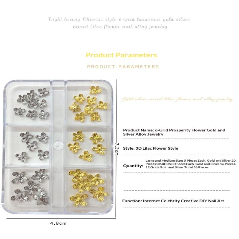 20/30pcs  3D Alloy Nail Art Li - đánh giá và giá Nail Art Lilac