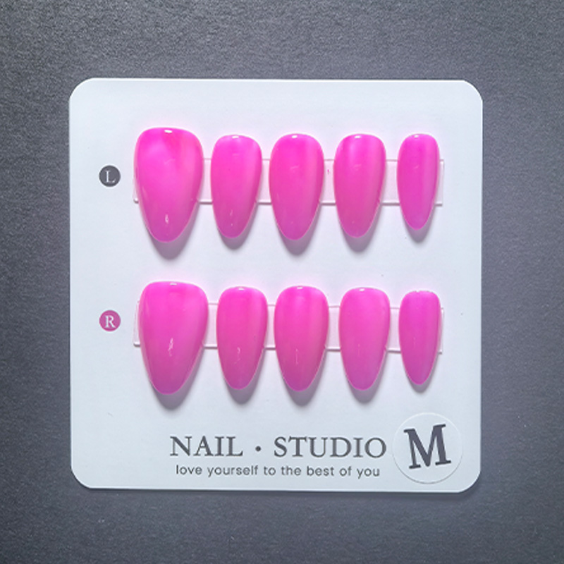 10pcs Almond Press on Nails Ha - đánh giá và giá Nail Art Orange