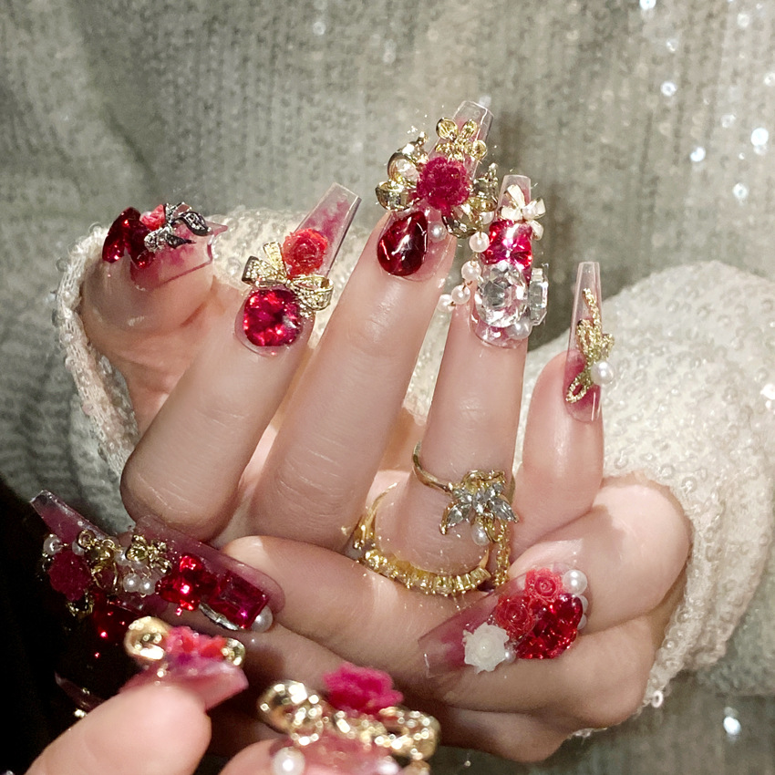 24pcs New Year Heavy Metal Pre - đánh giá và giá Nail Art Wedding