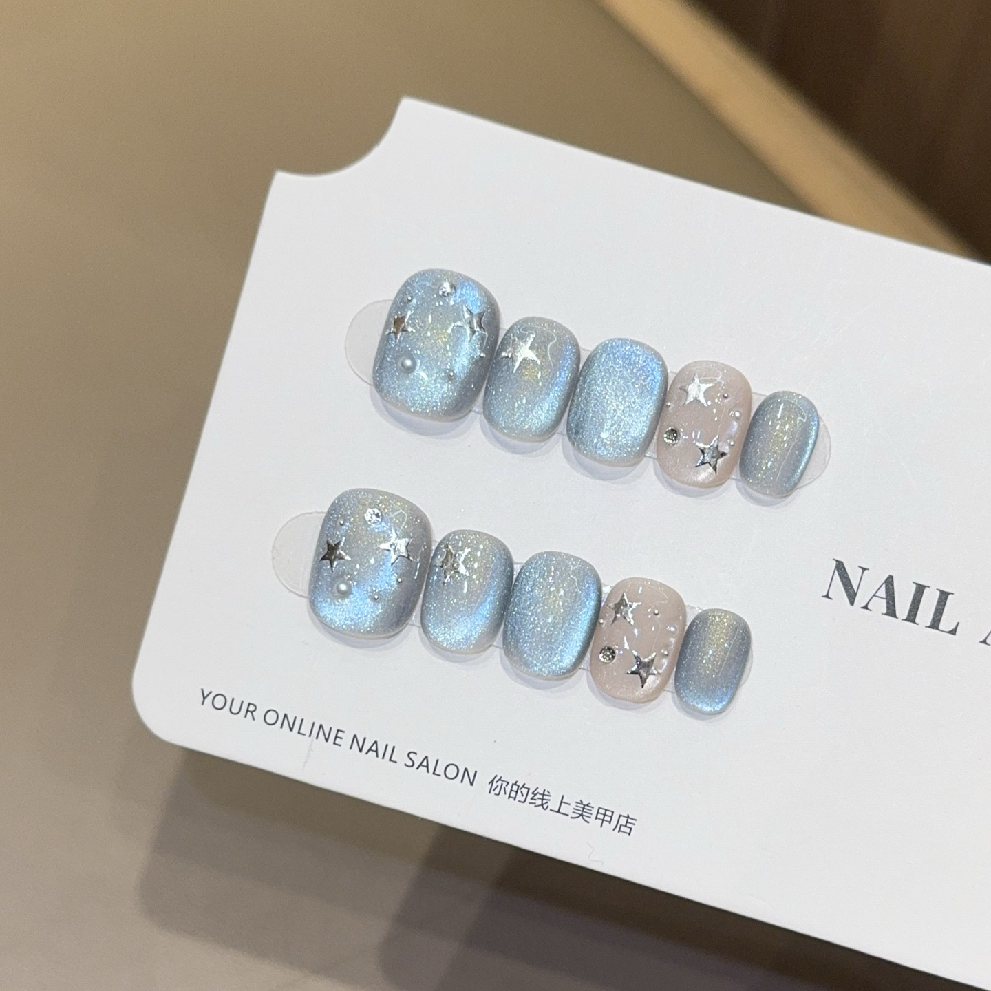 10Pcs Purple Short Round Head  - đánh giá và giá Nail Art Eye Cat