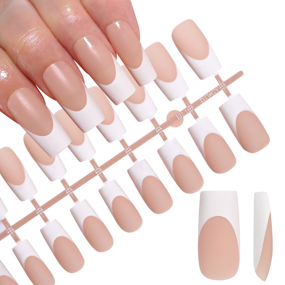 120Pcs Nude French Fake Nails  - đánh giá và giá Nail Art Wedding