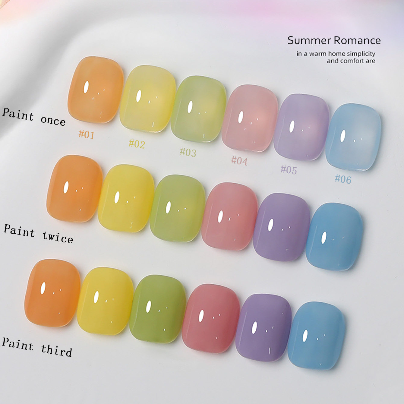 1-6pcs PSK New Macaron Candy O - đánh giá và giá Nail Art Orange