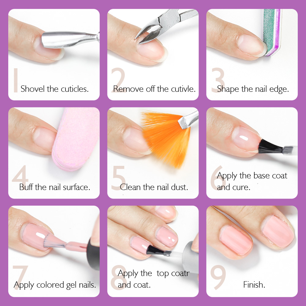 Rainbow Ghini 8ml Purple Serie - đánh giá và giá Nail Art Lilac